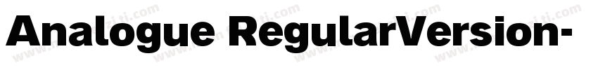 Analogue RegularVersion字体转换